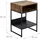 Relaxdays Nachtschrank 2 Fächer 40 x 40 x 30 cm Schwarz/Braun