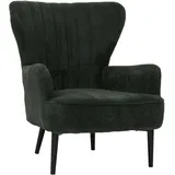 MCW Lounge-Sessel MCW-K37 Cord 290 g/m2 75 x 75 x 75 cm Dunkelgrün