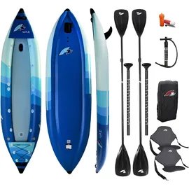 Tchibo F2 Inflatable Kajak Set Wave blau 385cm