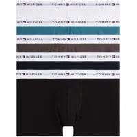 Trunk "5P TRUNK", Herren, Gr. M (50), 5 Stk., fm ocn, md gry, ds sk, w, blk, Jersey, Obermaterial: 95% Baumwolle, 5% Elasthan, TOMMY HILFIGER UNDERWEAR, körpernah, Unterhosen, mit Logobund