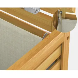 CASARIA Wäschekorb Bambus 2er-Set 62L Wäschesack herausnehmbar