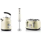 Westinghouse Retro Frühstücks-Set beige 3-tlg. inkl Stabmixer