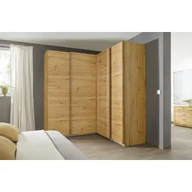 Rauch Quadra braun Eiche artisan), B:181cm H:210cm T:187cm, Holzwerkstoff, Schränke, Schwebetürenschrank, Eckschrank inkl. Türendämpfer und Schubladeneinsatz