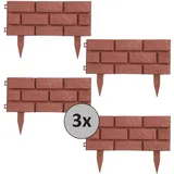 Hti-Living Beeteinfassung Steinmauer 540 cm rot
