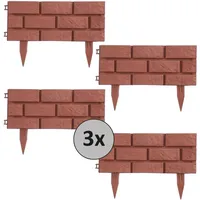 Hti-Living Beeteinfassung Steinmauer 540 cm rot