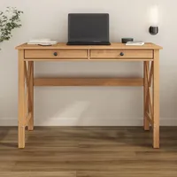 Idimex Schreibtisch ADRIAN aus Massivholz, eichefarben - Home Office