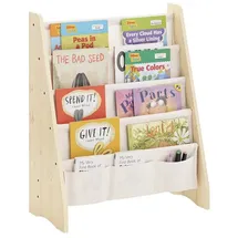 SoBuy Kinderregal KMB50 4 Fächer Kiefer weiß