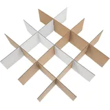 OUNONA Umzugskarton und Einfache Handhabung Zuverlässiger Schutz 6 Stück aus Weißem Papier mit Trennwand im Gitterdesign für Sicheren Verpackung Beim Umzug