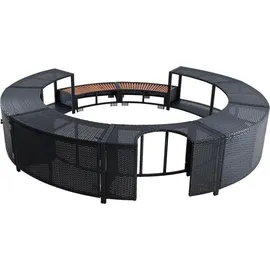 Estexo Poolumrandung schwarz 200 cm
