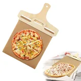 Sliding Pizza Peel mit Griff 55x38cm Sliding Pizza Shovel Verschiebbarer Pizzaschieber Antihaft Pizzaschaufel Multifunktion Verschiebbarer Pizzaschieber, der Pizza Einfach überträgt