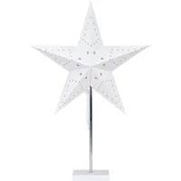Levandeo LED Stern Weiß H60cm mit Standfuß Weihnachten Leuchtstern