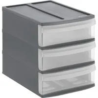 Rotho Schubladenbox Tower Systemix S 19,2 x 23,3 x 26,5 cm 1-tlg. grau