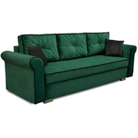 Schlafsofa MERIDA Sofa mit Bettkasten Couch Klappsofa Couchgarnitur GRÜN