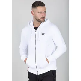 Alpha Industries Basic Zip Hoody SL Kapuzensweatjacke Herren Weiß M