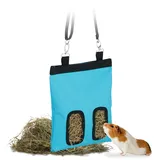Relaxdays Heutasche 31 × 25 cm 130 g Blau/Schwarz