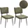 Beliani Esszimmerstuhl 2er Set STURGIS Cord Olivgrün