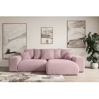 altdecor Ecksofa Cord 4-Sitzer Rosa