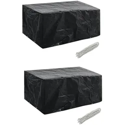 vidaXL Gartenmöbel-Abdeckungen 2 Stk. 8 Ösen 180x140 cm