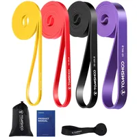 TOMSHOO Resistance Bands Set, Widerstandsbänder Fitnessbänder Klimmzugband Trainingsband mit