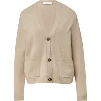 Comma, Strickcardigan im Loose Fit aus Wollmix Beige 44