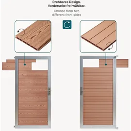 [neu.holz] Gartentor Segovia 180 x 90 cm Braun/WPC