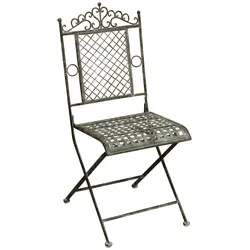 BISCOTTINI INTERNATIONAL ART TRADING BISCOTTINI Gartenstühle - Klappstuhl aus Schmiedeeisen 49x41x96 cm - Garten- und Terrassenstuhl - Restaurantstühle - Esszimmerstuhl