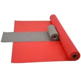 Sensalux Kombi-Set 1 Tischdeckenrolle 1,18m x 25m rot + Tischläufer 30cm grau