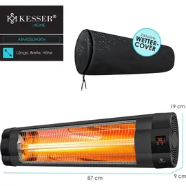 Kesser Infrarotstrahler 2500 Watt inkl. Fernbedienung schwarz