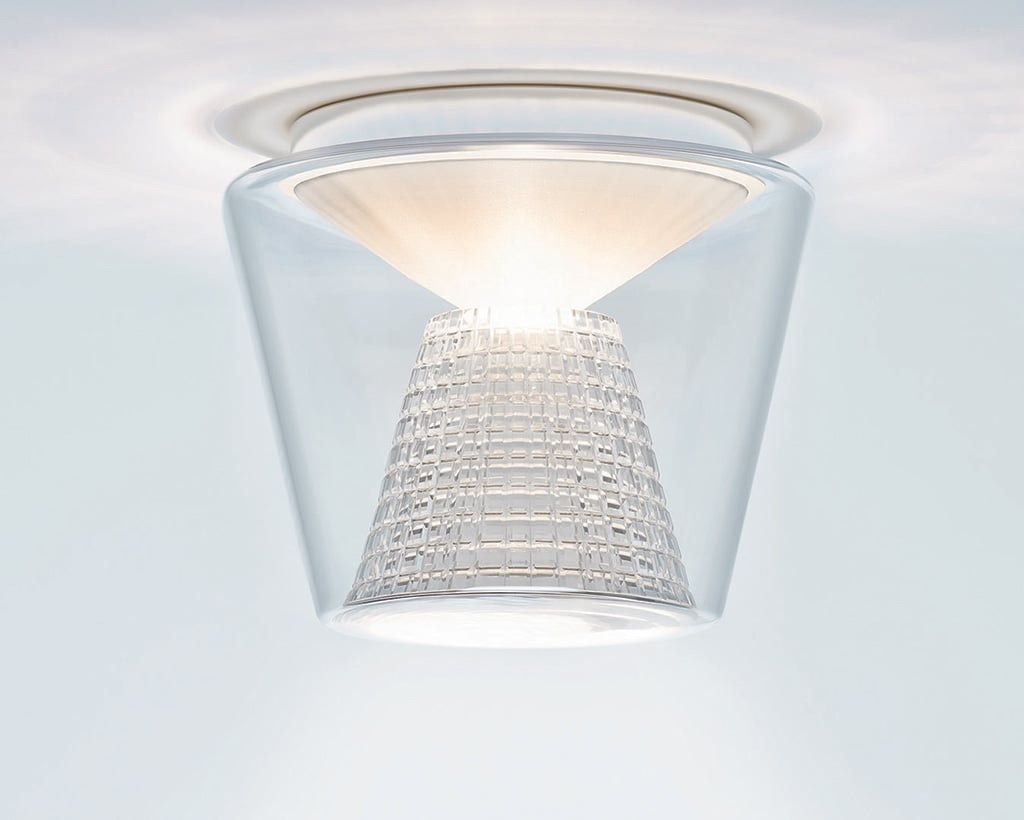 serien.lighting Annex L Deckenleuchte Glasschirm klar, Reflektor Kristall | LED | warmweiß (3000 K)