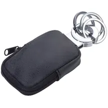 Troika Schlüsselanhänger Clean Click KR21-77/DG, Kunstleder / Metall, dunkelgrau, mit Täschchen