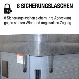 Canadian Spa Isolierabdeckung grau 228 x 228 cm universell passend