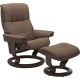 Stressless Relaxsessel STRESSLESS Mayfair Sessel Gr. ROHLEDER Stoff Q2 FARON, Classic Base Wenge, Relaxfunktion-Drehfunktion-PlusTMSystem-Gleitsystem, B/H/T: 88 cm x 102 cm x 77 cm, braun (dark beige q2 faron) Lesesessel und Relaxsessel