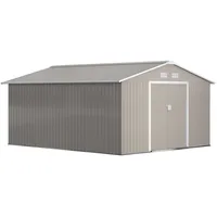 Outsunny Gerätehaus 3,8 x 2 mHellgrau