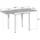 Merxx Gartentisch 130 x 65 x 75 cm beige/silber
