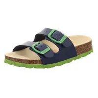 superfit Jungen FUSSBETTPANTOFFEL Hausschuhe, BLAU/GRÜN 8210