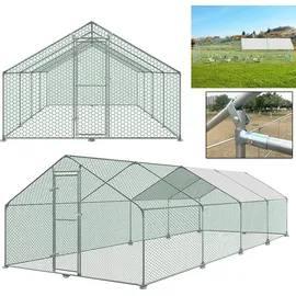 isoisl Freilaufgehege 3 x 6 x 2 m grau/silber