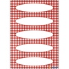 HERMA Etiketten HERMA 3639 Haushalts-Etiketten Vichy-Karo, 76 x 23 mm, rot weiß (4 Bla