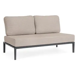 Gartenmodulsofa Gerald aus Aluminium Einzel-Element, Anthrazit