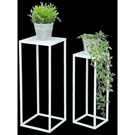 DanDiBo Ambiente Blumenhocker 96482 2er Set 60 x 30 cm Weiß