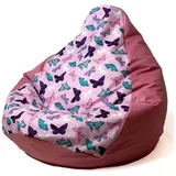 go gift Sitzsack, Dunkelrosa, 105 x 80 cm, Birne