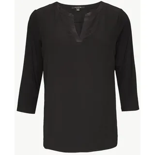 Comma, Comma Shirttop Longsleeve mit Tunika-Ausschnitt schwarz 36