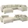 luma-home schönes für dein zuhause Wohnlandschaft U-Form Sofa Schlaffunktion Couch Bettkasten Cord in Grau Beige / 15200