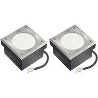 Ledscom.de 2x GX53 Pflasterstein Bodeneinbauleuchte NEOLUM für außen, IP67,