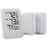 Knoruley Funk-Innen- und Außenthermometer, Elektronisches Digitales Thermometer, Multifunktionales Haushaltsthermometer für Den Innen- und Außenbereich
