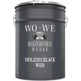 WO-WE Holzfarbe Holzlack Wetterschutzfarbe Außen & Innen - Reinweiß RAL 9010-2,5L