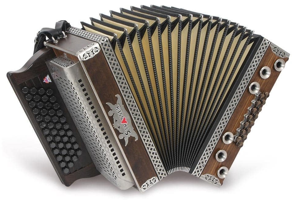 Strasser 4/III Hoamat Harmonika G-C-F-B, mit X-Bass, Räuchereiche