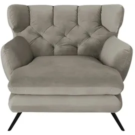 jette home Longseat-Sessel Samt 130 x 95 x 160 cm Grau