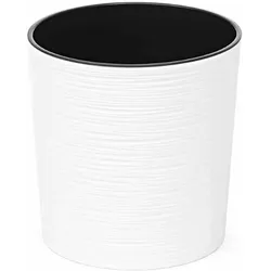 SIENA GARDEN  Lens Pflanzgefäß Lens, weiß Rillenoptik, Ø25x25,5 cm