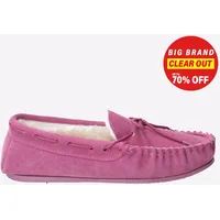 Hush Puppies Allie Damen Leder MEMORY FOAM Komfort Lounge Hausschuhe Rose