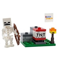 Lego Minecraft Skeleton mit TNT Launcher und Bonus Tile Poly